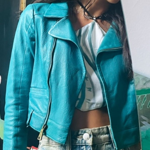 Prada 90s Cropped Leather Jacket - Picture 1 of 5